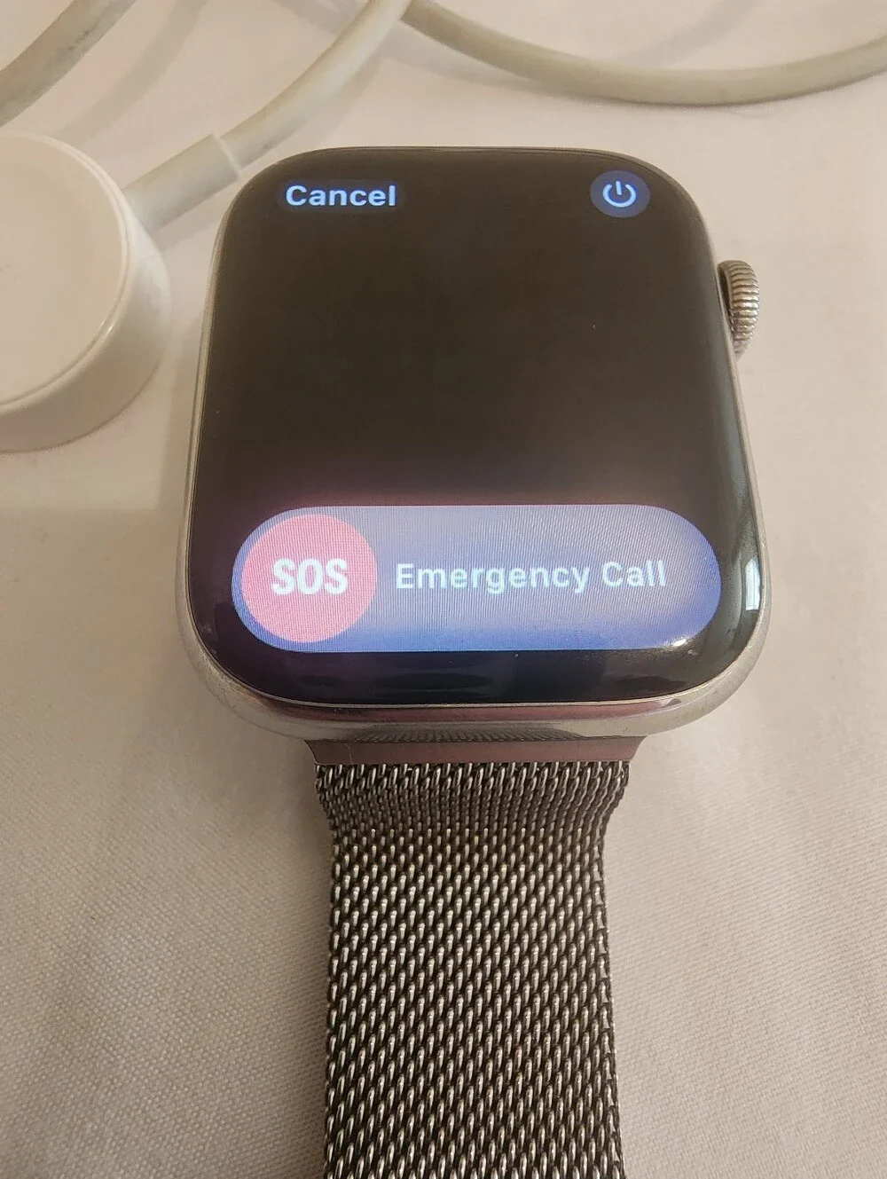 Apple Watch S8 45mm Stainless Steel Cellular + Milanese Loop & Charger